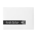 Search for black and white damask return address labels Lace