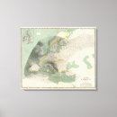 Search for europe map canvas prints British