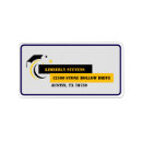 Search for black white yellow return address labels Modern