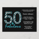 Search for teal 50th birthday invitations Aqua
