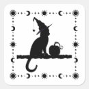 Search for witch cat stickers Black and white