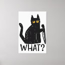 Search for funny cat canvas prints Black
