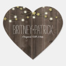 Search for wood heart wedding stickers Rustic