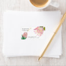 Search for gold flower return address labels Tropical
