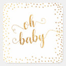 Search for faux gold confetti stickers Baby shower