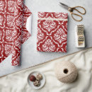 Search for red damask wrapping paper Pattern