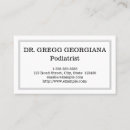 Search for podiatrist business cards Minimalist
