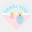 Search for twin thank you stickers Gender neutral
