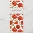 Search for red poppies wedding invitations White