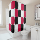 Search for black white and red shower curtains Geometric