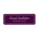 Search for purple and gold return address labels Modern