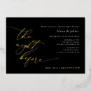 Search for foil rehearsal dinner invitations Real gold foil