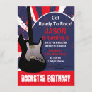 Search for rocks 4x6 invitations Rock star