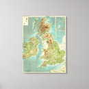 Search for british isles map canvas prints Relief
