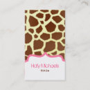 Search for giraffe business cards Pink