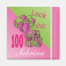 Search for 100th birthday magnets Pink