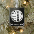 Search for volleyball christmas tree decorations Black and white