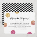 Search for gold glitter 30th birthday invitations Simple