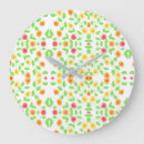 Search for pink flower pattern clocks Stylish