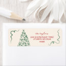 Search for hand drawn return address labels Christmas tree