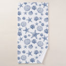Search for blue seashells bath towels Nautical
