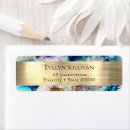 Search for blue gold glitter return address labels Watercolor