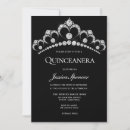 Search for black silver quinceanera invitations Diamond