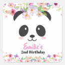 Search for panda birthday stickers Floral