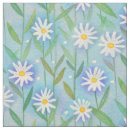 Search for blue and white floral fabric Daisies