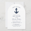 Search for anchor baby boy shower invitations Navy blue and white