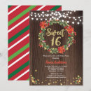 Search for christmas sweet 16 invitations Rustic