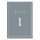Search for blue grey table cards Numbers