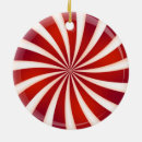 Search for red and white candy christmas tree decorations Swirl
