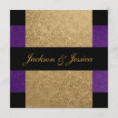 Search for gold purple engagement party invitations Black