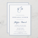 Search for navy rehearsal dinner invitations Elegant