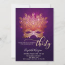 Search for purple masquerade birthday invitations Violet