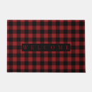 Search for black and red plaid doormats Welcome