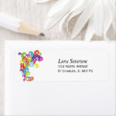 Search for abstract swirl return address labels Orange