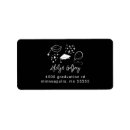 Search for black graduation return address labels College graduate