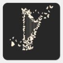 Search for musical instruments stickers Harpist