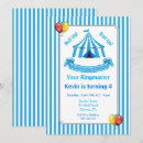 Search for big top circus tent invitations Blue