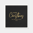 Search for black gold christmas napkins Simple