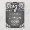 Search for lace graduation invitations Mason jar