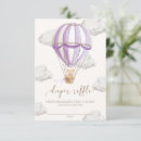 Search for purple teddy bear baby shower invitations Hot air balloon