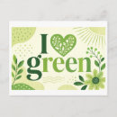 Search for green hearts postcards Drawing