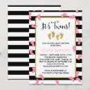 Search for pink and black baby shower invitations Chic