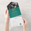 Search for emerald green hearts invitations Gold
