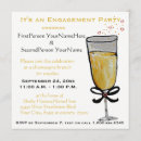 Search for festive engagement party invitations Champagne