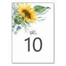 Search for sunflower numbers table cards Eucalyptus