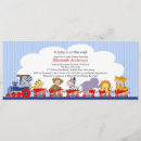 Search for animal train baby shower invitations Jungle